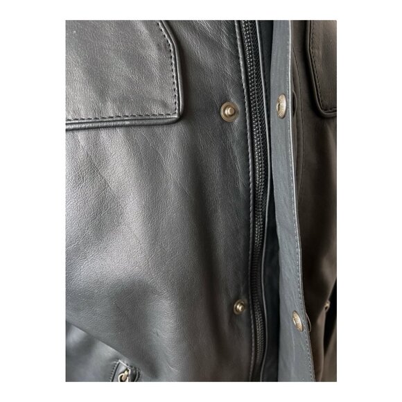 New Authentic Belstaff Black Leather Café Racer Hardmead Blouson Size L Jacket - Picture 5 of 13
